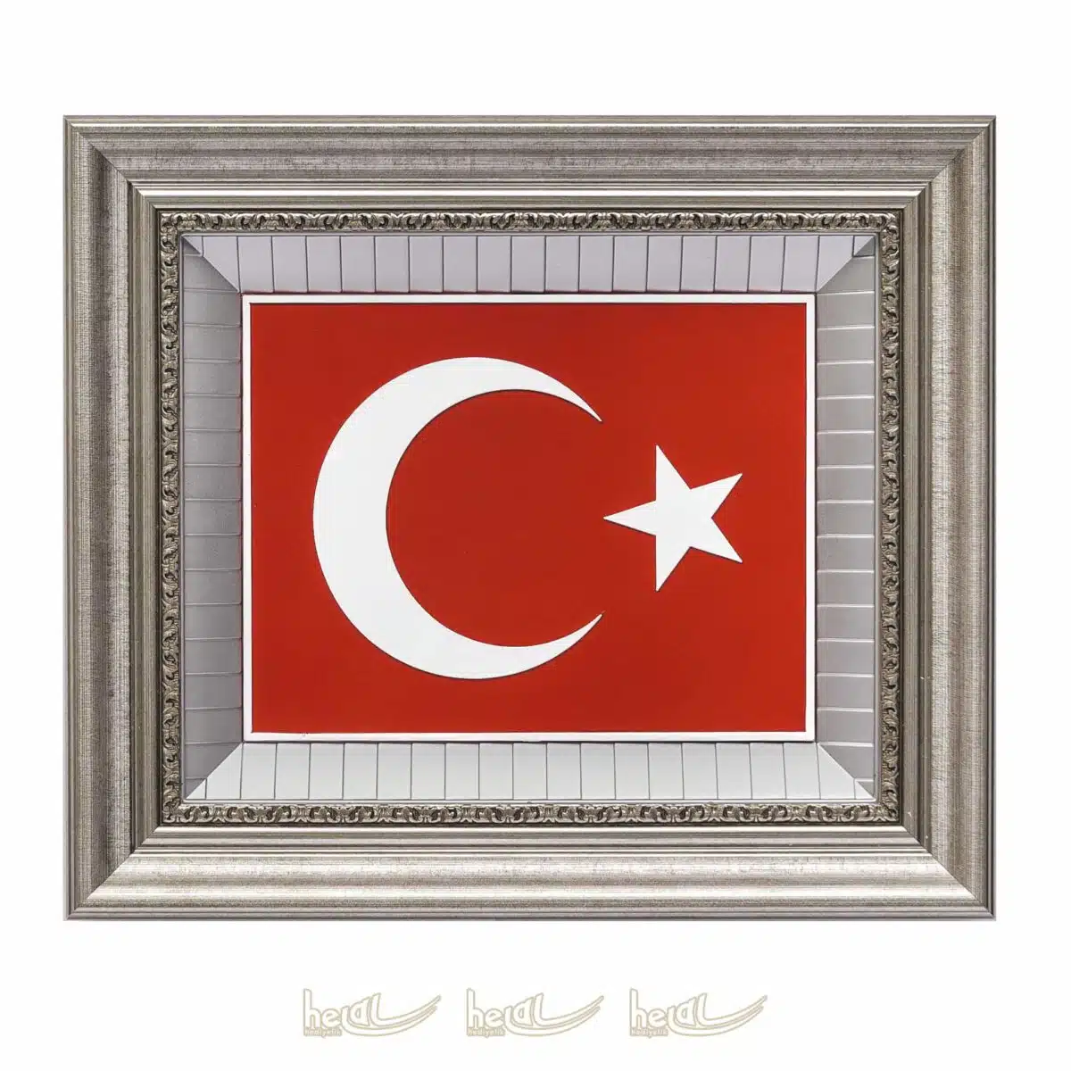 45x52cm Türk Bayrağı Çerçeveli Tablo Bayraklı Tablolar