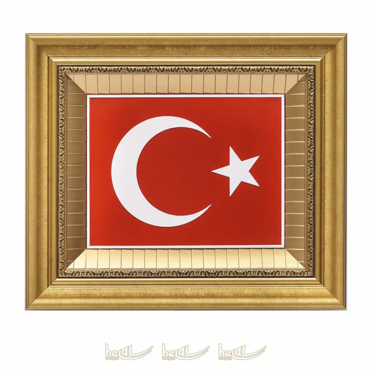 45x52cm Türk Bayrağı Çerçeveli Tablo Bayraklı Tablolar
